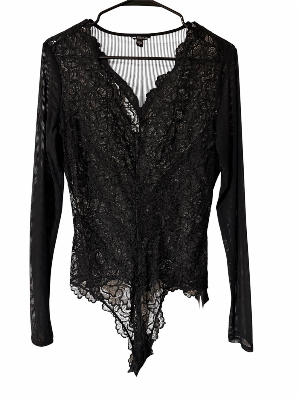 Guess Sheer Black Top